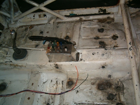 Interior - welding up the holes in the floor.JPG